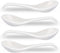 Porcelain Soup Spoons Set of 4, 6.6 Inch Ceramic Chinese Soup Spoons for Asian Ramen