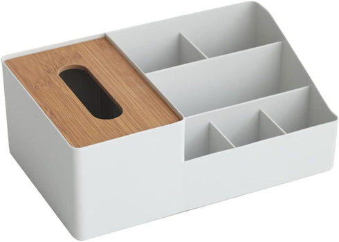 Cabilock Multifunction Hair Tool Organizer Box, Light Grey Desktop Storage for Home and Office Supplies
