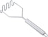 FTVOGUE Stainless Steel Potato Masher, Vegetable Mud Crusher, Kitchen Gadgets for Potato Puree