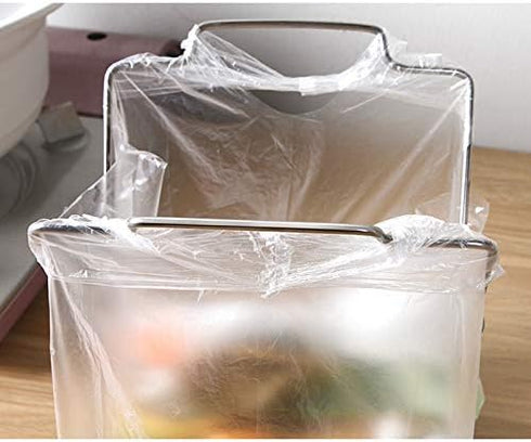 Desktop Trash Bag Holder, Small Garbage Bag Rack for Home Kitchen Countertop, Folding Trash Bag Organizer