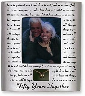 Roman Giftware 50TH Anniversary Frame, 7" H, Religious and Inspirational, Durable (1x6x7)