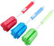 3 Pcs Dishwashing Foam Sponge Brush - Adjustable Long Handle for Kitchen Clean, Color Random
