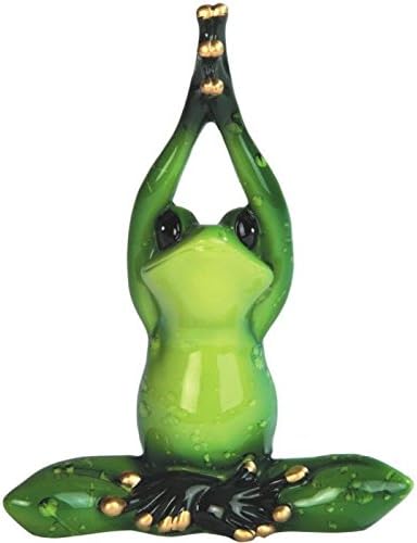 George S. Chen Imports Green Frog Yoga Figurines, Set of 2, 5"