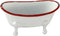 Foreside Home & Garden Red Rim White Enamel Soap Dish - Bathtub