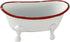 Foreside Home & Garden Red Rim White Enamel Soap Dish - Bathtub