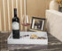 Handles-10x15Inch-Serving Countertop-Makeup KEVLANG Glossy White Sturdy Acrylic Serving Tray with Coffee Appetizer