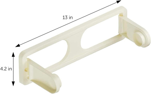 DecorRack Wall Mount Paper Towel Holder for Kitchen and Bath, Flexible Shatterproof Plastic, Vertical or Horizontal