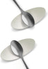 Carrotez Small Silicone Coffee Spoon Rest, 2 pcs, Flexible Almond-Shaped for Kitchen Utensil Rest (Ivory)