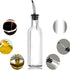 DLD 16oz Glass Olive Oil Bottle Dispenser - Oil and Vinegar Cruet with Pourers, 473ml