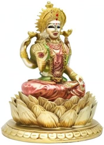 BangBangDa Hindu Goddess Lord Laxmi Statue - Lakshmi Indian God Home Office Temple Mandir Puja Items Figurine