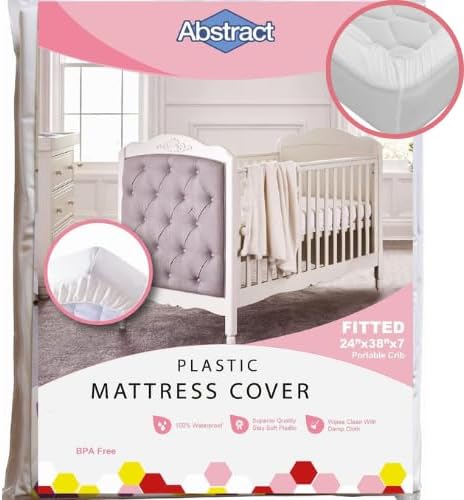 Abstract 100 24 38 6 Waterproof Mattress Cover - Heavy Duty Vinyl Plastic Bed Crib Protective Fitted, GSM PVC, x x