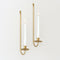 Wall Candle Holders Set of 2 Handcrafted Wrought Iron Sconces with Gold