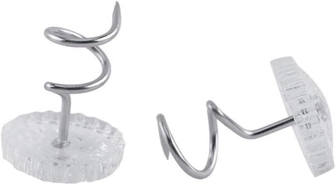 Sowaka 120 Pcs Clear Heads Twist Pins, Upholstery Fasteners for Sofa Car Van Home Furniture