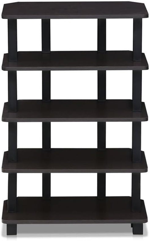 5-Tier Furinno Turn-N-Tube Storage Shelves, Book Shelf, Corner Shelf, Toolless Open Shelves, for Organization