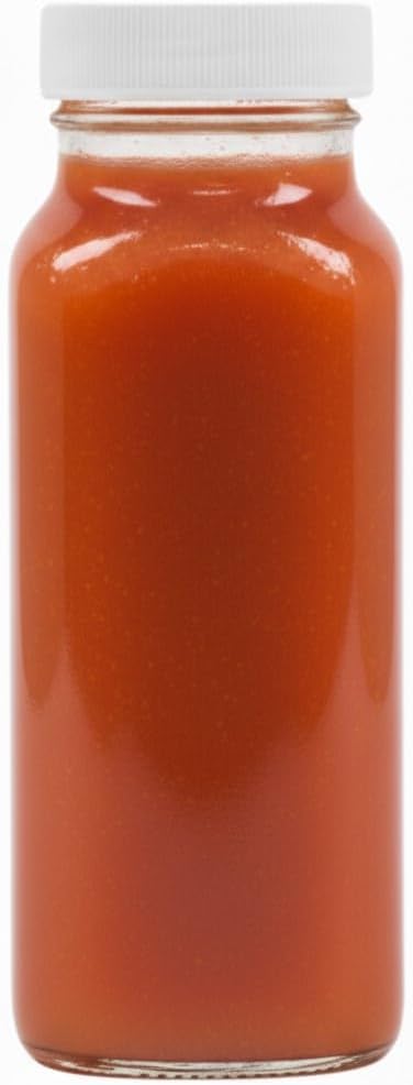 8oz 4 Pack 8 oz kitchentoolz Square Glass Juice Shot Bottle with Lid Milk Glass Bottles with Lids for Lunch Box