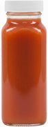 8oz 4 Pack 8 oz kitchentoolz Square Glass Juice Shot Bottle with Lid Milk Glass Bottles with Lids for Lunch Box