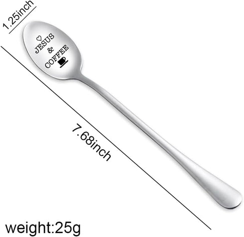 Coffee Spoon for Mom Dad Birthday Gifts for Women Best Friend Christmas Gifts for Men Son Daughter Gifts for Coffee Lovers Drinkers Boyfriend Husband Gift from Wife Girlfriend Expresso Spoons