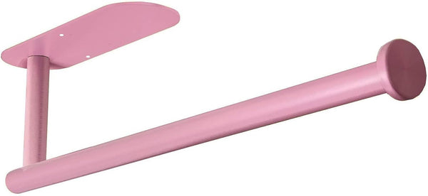 Pink Paper Towel Holder, Self Adhesive or Drilling Under Cabinet Paper Towel Rack, Wall Mounted (Pink)