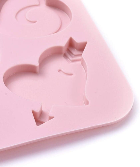 DanLingJewelry 2Pcs Heart Silicone Molds, Valentine Heart Shape for Chocolate Cake, Jelly, Pudding
