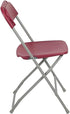 2 Pack 650LB Flash Furniture Hercules Series Plastic Folding Chair - Red - Weight Capacity Comfortable Event Chair