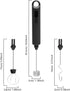 Rechargeable Milk Frother Handheld, 3 Speed Electric Drink Mixer for Latte, Cappuccino, Coffee, Black