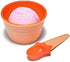 Dessert Bowls, 4 Pack Ice Cream Bowl Spoon Set, Durable Plastic Frozen Yogurt Cups with Spoons, Lovely Dessert Bowl for