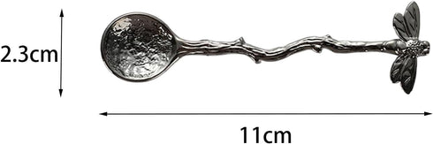 Dragonfly Spoon Coffee Spoon Teaspoon Stainless Steel Tableware Creative Sugar Spoon Tea Spoon Stir Bar Spoon Stirring Spoon, Dessert Spoon, Cake Spoon, Long,Flatware