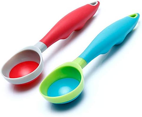 Ice Cream Scoop, 2PCS Nonstick Anti-Freeze Food grade PPR + rubber Ice