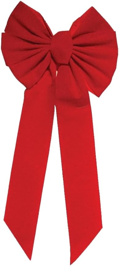 Rocky Mountain Goods 20-Inch Red Bow - Christmas Wreath Bow, Waterproof Velvet, Indoor/Outdoor Use, 3 Pack