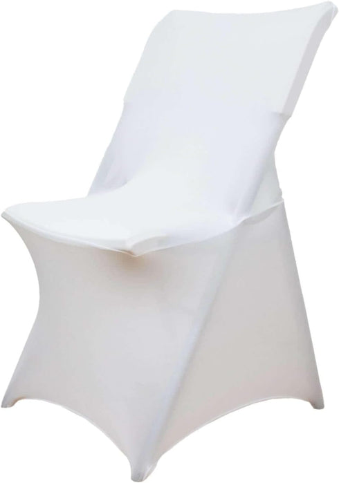 Premium White Spandex Chair Cover for Lifetime Folding Chairs