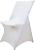 Premium White Spandex Chair Cover for Lifetime Folding Chairs