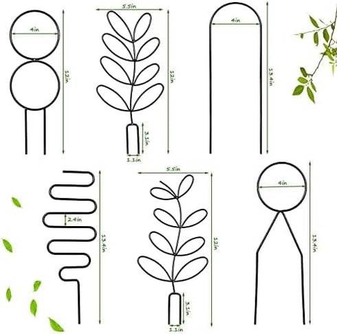 Simabsie 8 Packs Trellis for Potted Plant,Metal Wire Stake for Climbing Plants Indoor Houseplant Lover,Trellis