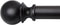 Curtain Rods for Windows 48 to 84, 1 Inch Black Heavy Duty Drapery Rod Set with Adjustable Ball Finials