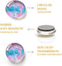 Glass Strong Magnetic Fridge Magnets, Round Cute Colorful Kitchen Magnets for Office Whiteboard, Cabinet, Dishwasher,