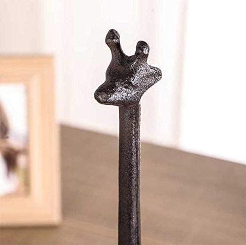 DreamsEden Vintage Giraffe Stand Paper Towel Holder - Cast Iron Tall Animal Paper Towel Stand Home Bedroom Bathroom