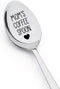 Mom’s Coffee Spoon for Christmas Gift, Engraved Stainless Steel Spoon for Dessert, Teaspoon for Mommy Mother Gift