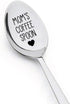 Mom’s Coffee Spoon for Christmas Gift, Engraved Stainless Steel Spoon for Dessert, Teaspoon for Mommy Mother Gift