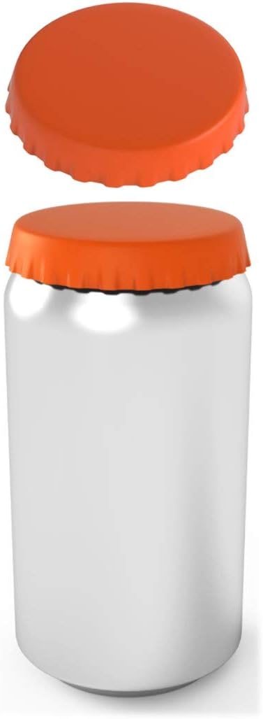Silicone Soda Can Lids, Can Covers, Fits Standard Soda Cans, 2 Pack, Orange