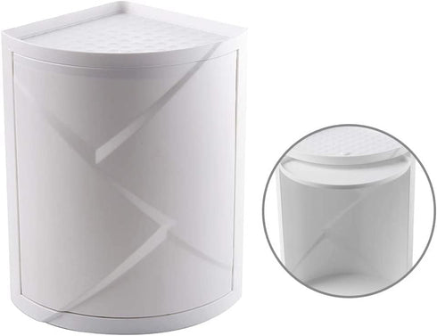 Multifunction Bathroom Kitchen Corner Locker Cosmetic Storage Rack Cabinet Storage Shelf Rotating Triangle Shelf