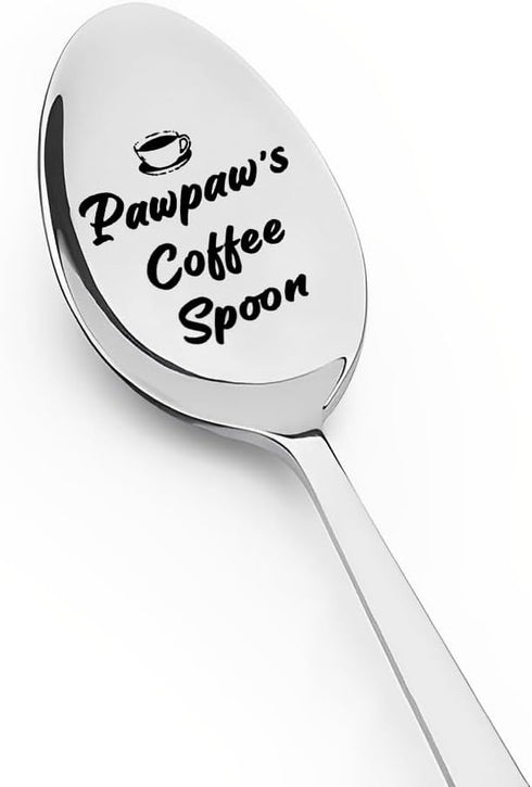 Pawpaw's Coffee Spoon Gifts for Dad, Grandpa, Funny Engraved Stainless Steel Spoon for Father's Day, Birthday