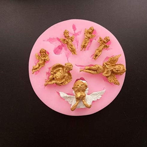 8 Sizes Shapes Fairy Angel Baby 3D Boy Wing Silicone Mold Tools for Chocolates Hard Candies Desserts Ice Soap Baking