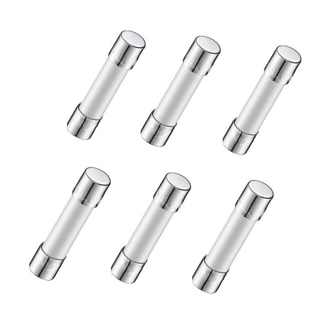 W10138793 Microwave Ceramic Line Fuse, 20 Amp 250 Volt Compatible with Whirlpool, 6 Pack