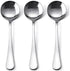 HornTide 6-Piece Soup Spoon Set, Stainless Steel Bouillon Flatware, 6.5-Inch