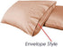TAOSON Silky Soft Satin Envelope Style V Shaped Pillow Cover, Non Zippered Only Cover, White