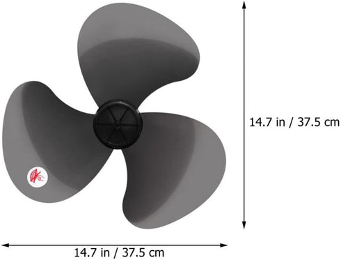 DOITOOL Plastic Fan Blade Replacement, 3 Leaves Universal Household Standing Fan Blades, 16 Inch
