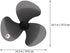 DOITOOL Plastic Fan Blade Replacement, 3 Leaves Universal Household Standing Fan Blades, 16 Inch