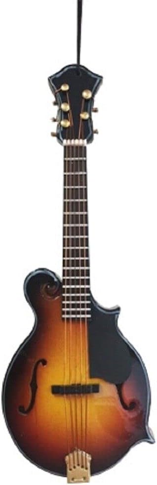 Broadway Gifts 5.1" Brown Wood F-Hold Mandolin Ornament Decoration