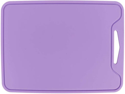 Food Grade Silicone Flexible Cutting Board, Purple Chopping Board for Home Kitchen Use
