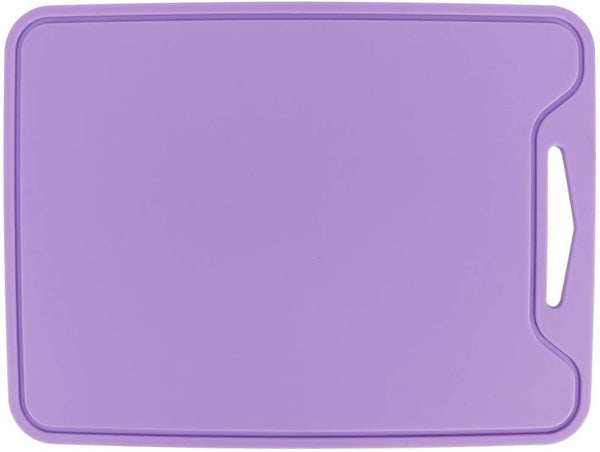 Food Grade Silicone Flexible Cutting Board, Purple Chopping Board for Home Kitchen Use