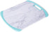 Farberware Plastic Cutting Board with Aqua Nonslip Edges, Stylish Marble Pattern, 11x14-Inch